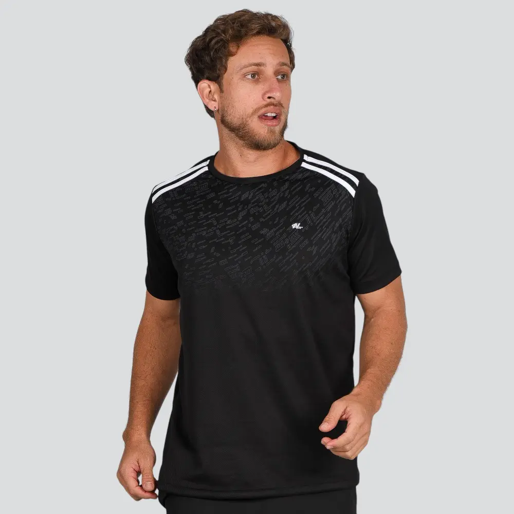 Camiseta Masculina Dry Fit Com Listras