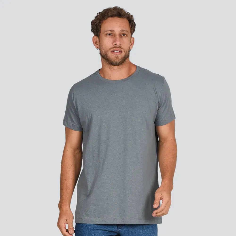 Camiseta Masculina Manga Curta Básica Lisa