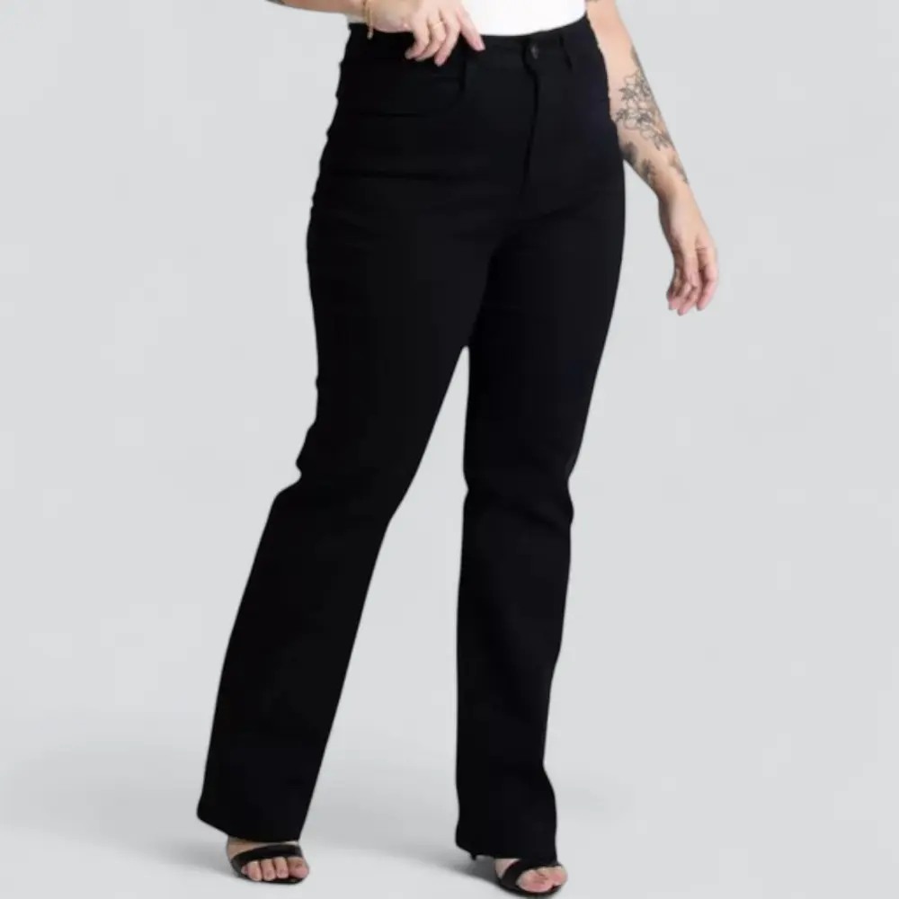 Calça Sarja Sawary Feminina Plus Reta